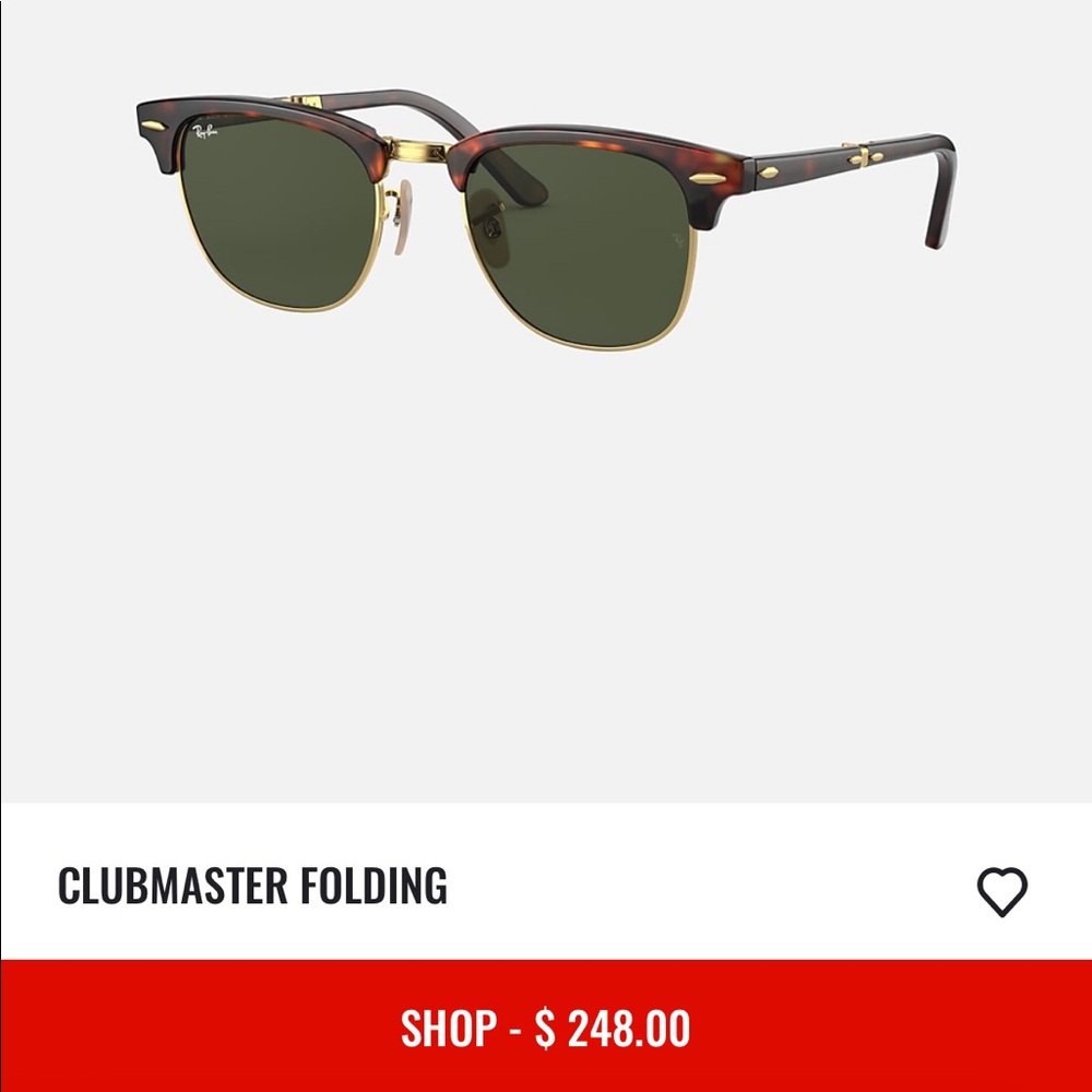 Ray-Ban Clubmaster Folding Sunglasses